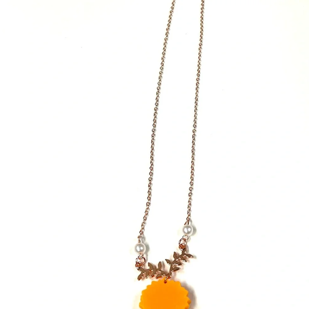 NEW Jewelry Necklace Plastic Pendant Sunflower